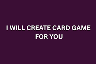 help you create custom card game and board game