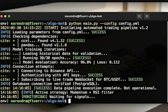 build a python algorithmic trading bot with backtesting for stocks, crypto