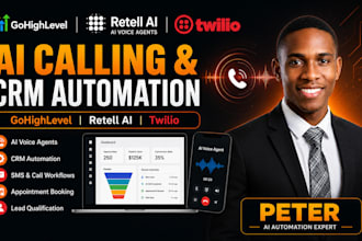 set up gohighlevel CRM, retell ai, and twilio automation
