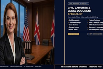 draft legal civil lawsuits small claims court documents pleadings and complaints