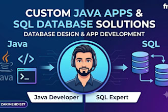 develop custom java applications and design sql databases