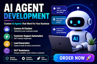 build a custom ai agent, chatbot, or ai support assistant
