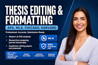 edit phd thesis dissertation or research academic paper with apa 7 formatting
