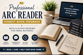 be your arc reader and provide honest book feedback