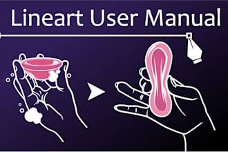 design a product instruction manual with line art