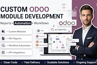 build a custom odoo module with reports and automated workflows
