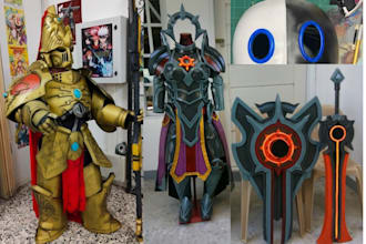 cosplay creation evafoam fabric costume cosplay armor props 3dmask helmet sword