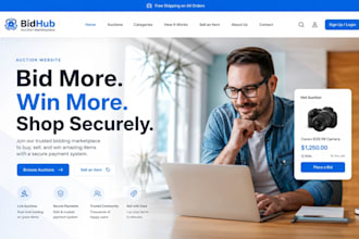 build a wix auction website bidding marketplace with payment system