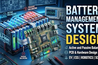 design smart battery management system with active and passive balancing