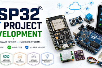 develop esp32 iot projects, arduino programming and smart devices