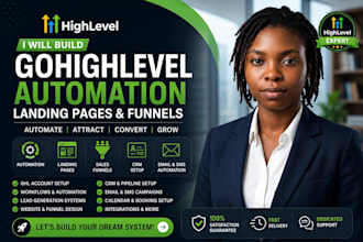 build go high level automation gohigh level landing page gohigh level funnel