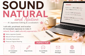 proofread and edit your japanese to sound natural