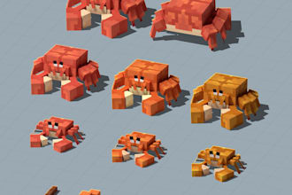 create 3d blockbench mobs