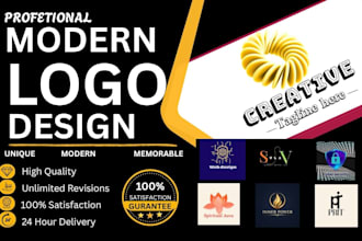 design unique geometric logo maker