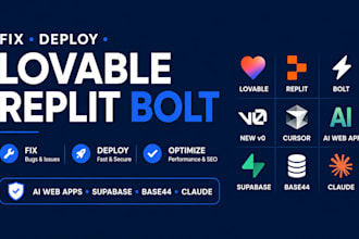 fix deploy replit lovable bolt new v0 claude cursor ai web app base44 supabase