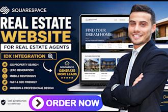 build a responsive squarespace website for real estate with idx integration