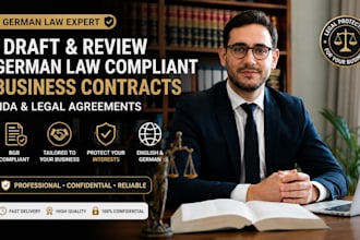 draft  german law compliant business contracts nda and legal agreements