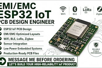 design emi emc pcb for esp32 iot wireless lora ble zigbee wifi smart devices