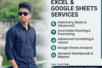 expert excel and google sheets,data cleaning and formatting