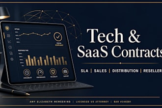 draft pro sales, sla, distribution, or tech reseller agreements