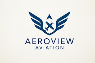 design a vintage plane logo with classic aviation and travel