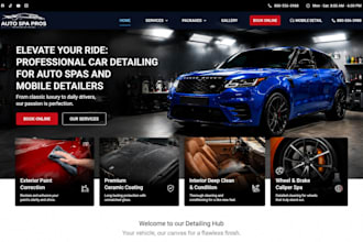 design a car detailing wix website for auto spas and mobile detailers