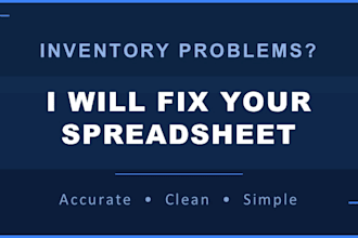 fix, clean, and improve your inventory spreadsheet or tracking system