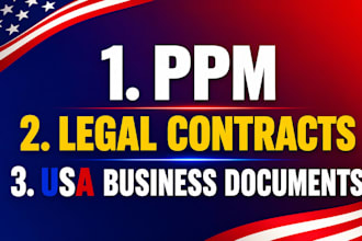 draft a private placement memorandum for investors