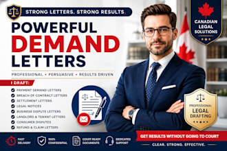 draft a powerful demand letter, settlement letter, or legal notice