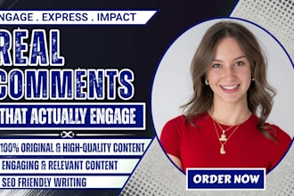be your comment writing and  blog post voice and  beta reader