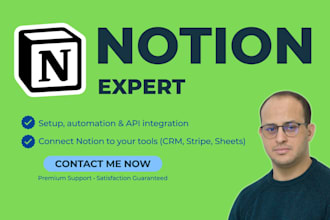 be your notion expert for setup, automation and api integration