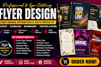 design birthday event club party flyer church business flyer or poster