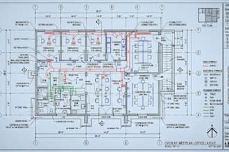 draw 2d restaurant floor plan, office map drawing, site plan for permit 24 hours