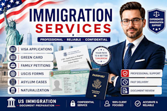 prepare uscis forms, visa applications, green card and immigration documents
