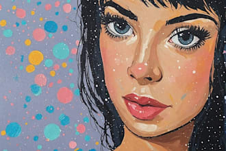 paint an acrylic painting portrait for you
