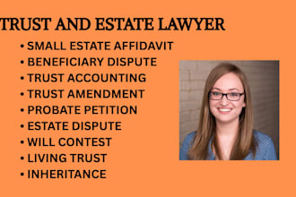 handle trust disputes, probate administration matters, and inheritance claims