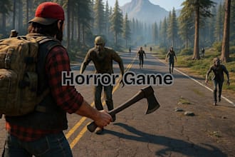 develop horror game with sound effect and game environment