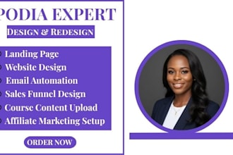 make podia, podia website, online course, teachable, course website