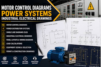create motor control diagrams, power systems, and industrial electrical drawings