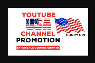 do USA youtube promotion, USA channel promotion, to USA active audience