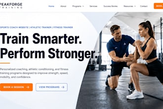 build wix sports coach website athletic trainer fitness trainer website