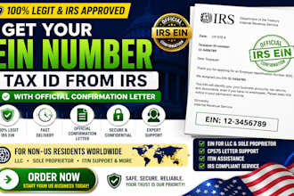 do ein number tax id from irs with confiration letter for non us residents