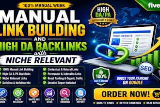 manual link building and high da backlinks with niche relevant