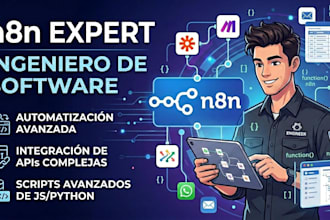 crearé automatizaciónes avanzadas e integraciones con apis en n8n