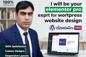 be your elementor pro expert for wordpress website design