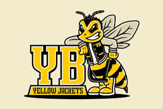 create high quality mascot bee logo