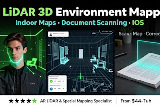 build ar  lidar app with 3d environment mapping indoor 3d map document scanning