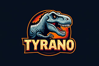 do powerful t rex and tyrannosaurus, dinosaur logo for your brand