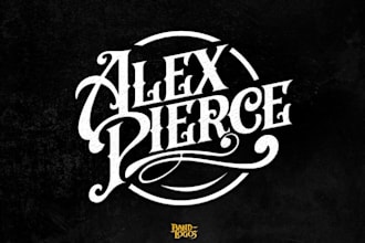 design a country rock band logo for your band