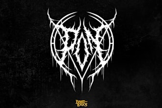 create gothic, black metal, death metal font logo